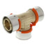 1" PEX Press Tee w/ Attached Sleeve (Zero Lead Bronze)