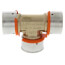 1" PEX Press Tee w/ Attached Sleeve (Zero Lead Bronze)
