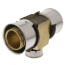 1-1/4" x 1-1/4" x 3/4" PEX Press Reducing Tee w/ Attached Sleeve (Zero Lead Bronze)
