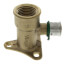 3/8" PEX Press x 1/2" Female Drop Ear Elbow w/ Attached Sleeve (Zero Lead Bronze)