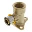 1/2" PEX Press x 1/2" Female Drop Ear Elbow w/ Attached Sleeve (Zero Lead Bronze)