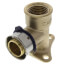 3/4" PEX Press x 1/2" Female Drop Ear Elbow w/ Attached Sleeve (Zero Lead Bronze)