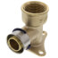3/4" PEX Press x 3/4" Female Drop Ear Elbow w/ Attached Sleeve (Zero Lead Bronze)