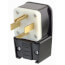 Industrial Grade Straight Blade Angle Plug, 3P, 60A, NEMA 14-60P - Black (125/250V)