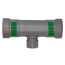 1-1/2" x 1-1/2" x 3/4" Press x Female MegaPress 304 FKM Stainless Steel Tee (P x P x F)