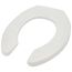Round Open Front Commercial Plastic Toilet Seat, No Cover, STA-TITE (White)