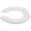 Round Open Front Commercial Plastic Toilet Seat, No Cover, STA-TITE (White)