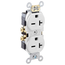 20A, 250V Duplex Receptacle/outlet, Commercial Grade, Self-grounding (White)