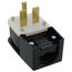 Industrial Grade Angle Plug, 2P, 30A, NEMA 6-30P - Black (250V)