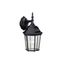 Madison 14.75" 1 Light Outdoor Wall Light w/ Clear Beveled Glass (Black)
