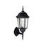 Madison 22.75" 1 Light Outdoor Wall Light w/ Clear Beveled Glass (Black)