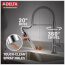 Trinsic Single-Handle Pull-Down Spring Kitchen Faucet w/ Touch2O (Arctic Stainless), 9659T-AR-DST