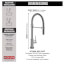 Trinsic Single-Handle Pull-Down Spring Kitchen Faucet w/ Touch2O (Arctic Stainless), 9659T-AR-DST