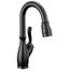 Leland 1 Handle Pull-down Bar/Prep Faucet (Matte Black), 9678-BL-DST