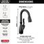 Leland 1 Handle Pull-down Bar/Prep Faucet (Matte Black), 9678-BL-DST