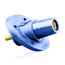 17 Series Female Panel Receptacle, Cam-type, 30-degree, Taper Nose, Threaded Stud, 250-750MCM, 690A (Blue)