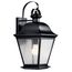 Mount Vernon 19.5" 1 Light Outdoor Wall Light w/ Clear Seeded Glass (Black)