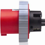 100A, 480V 2P, 3W, Inlet North American Pin & Sleeve Inlet, IP67, Watertight, RED