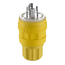 20A, 250V 3-Phase, NEMA L15-20P, 3P, 4W, Locking Plug, Grounding, Wetguard (Yellow)
