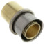 1-1/4" PEX Press x 1-1/4" Copper Fitting Adapter w/ Attached Sleeve (Lead Free Bronze)