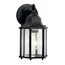 Chesapeake 10.25" 1 Light Outdoor Wall Light w/ Clear Beveled Glass (Black)