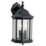 Chesapeake 14.75" 3 Light Outdoor Wall Light w/ Clear Beveled Glass (Black)
