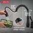 Leland 1 Handle Pull-down Kitchen Faucet (Matte Black), 978-BL-DST