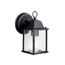 Barrie 8.5" 1 Light Outdoor Wall Light w/ Clear Beveled Glass (Black)