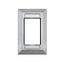 Single Gang MOS Wallplate w/ ID Windows, Stainless Steel