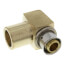 1/2" PEX Press x 1/2" Female Sweat or 3/4" Copper Fitting 90° Elbow w/ Attached Sleeve (Zero Lead Bronze)