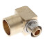 1/2" PEX Press x 3/4" Female Copper Sweat 90° Elbow w/ Attached Sleeve (Zero Lead Bronze)