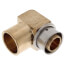 3/4" PEX Press x 3/4" Female Copper Sweat 90° Elbow w/ Attached Sleeve (Zero Lead Bronze)