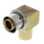 1/2" PEX Press x 1/2" Copper Fitting 90° Elbow w/ Attached Sleeve (Zero Lead Bronze)