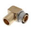3/4" PEX Press x 1/2" Female Sweat or 3/4" Copper Fitting 90° Elbow w/ Attached Sleeve (Zero Lead Bronze)
