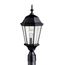Madison 21.5" 1 Light Post Light w/ Clear Beveled Glass (Black)