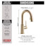 Trinsic Single Handle Pull-Down Bar/Prep Faucet (Champagne Bronze), 9959-CZ-DST