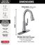 Coranto Single Handle Pull Down Bar/Prep Faucet with Touch2O Technology, 1.8 GPM (Arctic Stainless), 9979T-AR-DST