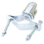 Adjustable Porcelain Wire Holder w/ Steel Clamps for 1-1/4" to 3" Pipe
