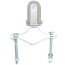Adjustable Porcelain Wire Holder w/ Steel Clamps for 1-1/4" to 3" Pipe
