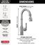 Broderick Single Handle Pull-Down Bar/Prep Faucet, 1.8 GPM (Arctic Stainless), 9990-AR-DST