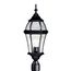 Townhouse 1 Light Post Mount (Black)