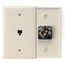 Midsize Telephone Wall Jack, 6p4c (Ivory)