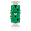 Duplex Receptacle Outlet, Heavy-duty , Split-circuit, 20A, 125v, 2-pole, 3-wire (Green)