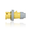 30A, 125V 2P, 3W, LEV Series IEC 60309-1 & 60309-2 Pin & Sleeve Plug, IP66/IP67/IP68/IP69K, Watertight (Yellow)