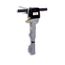 Hydraulic Paving Breaker w/ 1-1/8" x 6" Shank & Cushioned/Spring-Dampened Handles, 12" Steel-Braided Whip Hoses