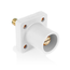 Male Panel Receptacle, Cam-Type, Self-Clinching Nut, 90 Deg. #2 to 4/0 AWG (White)