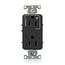 Decora Plus Duplex Receptacle, Heavy-Duty Industrial, Split-Circuit, 15A 125V 2P 3W (Black)