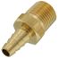 Brass Adapter, 1/8" NPT to 3/16" Rubber and 1/8" ID Plastic Tubing