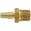 Brass Adapter, 1/8" NPT to 3/16" Rubber and 1/8" ID Plastic Tubing