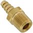 Brass Adapter, 1/8" NPT to 3/16" Rubber and 1/8" ID Plastic Tubing